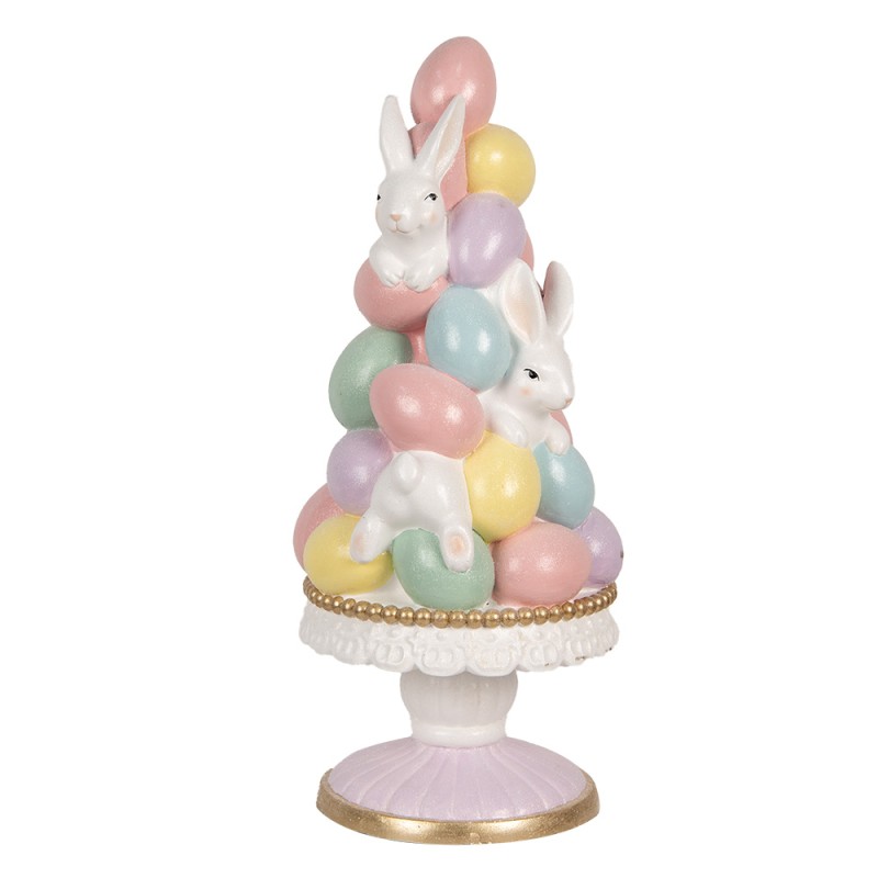 Clayre & Eef Decoratie Beeld Ei Ø 27x61 cm Meerkleurig Keramisch materiaal