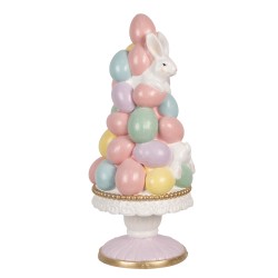 Clayre & Eef Dekorationsfigur Ei Ø 27x61 cm Mehrfarbig Keramikmaterial