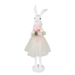 Clayre & Eef Decoratie Beeld 76 cm Wit Kunststof Macarons