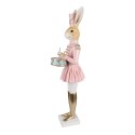 Clayre & Eef Decoratie Beeld Konijn 79 cm Beige Roze Kunststof