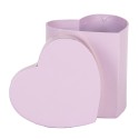 Clayre & Eef Boîte cadeau 10x10x10 cm Violet Carton En forme de coeur
