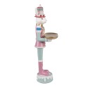 Clayre & Eef Statuetta decorativa Coniglio 25 cm Bianco Rosa  Plastica