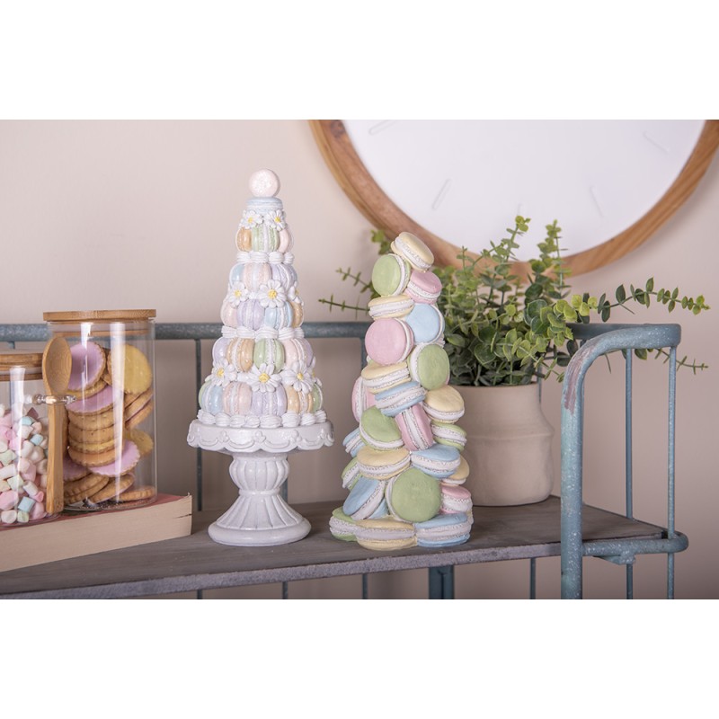 Clayre & Eef Decorative Figurine Macarons Ø 12x25 cm Blue Pink Plastic