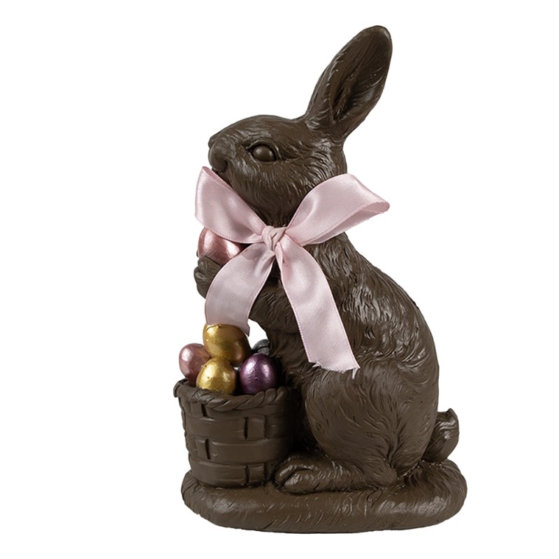 Clayre & Eef Dekorationsfigur Kaninchen 22 cm Braun Kunststoff