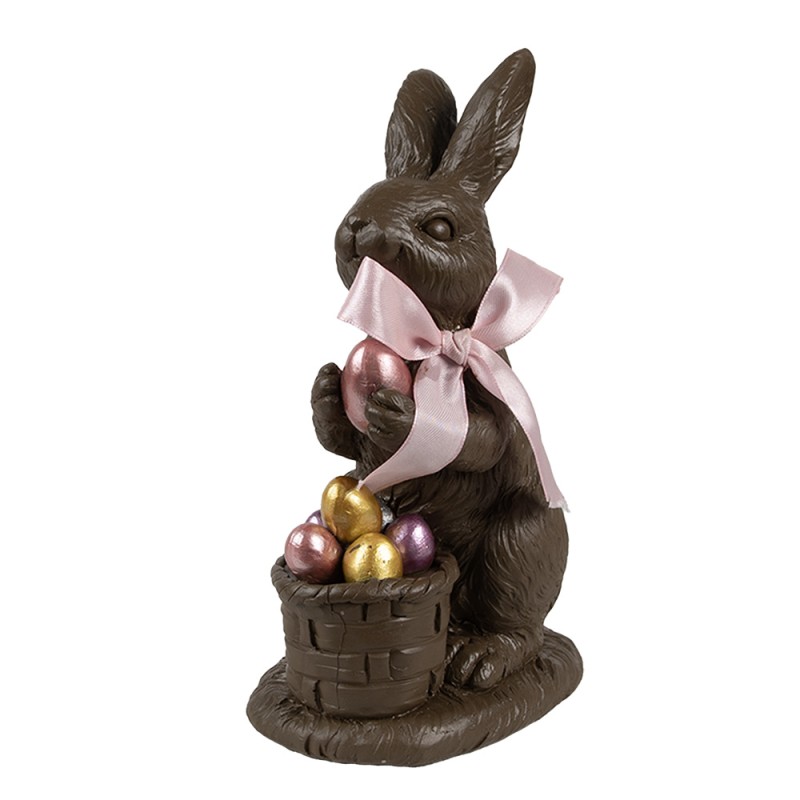 Clayre & Eef Dekorationsfigur Kaninchen 22 cm Braun Kunststoff