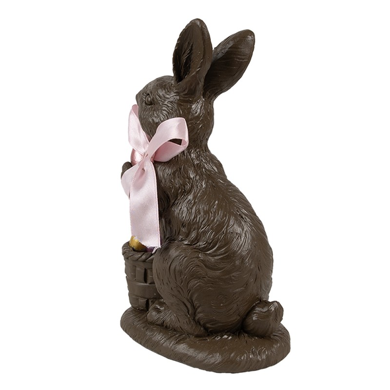Clayre & Eef Dekorationsfigur Kaninchen 22 cm Braun Kunststoff