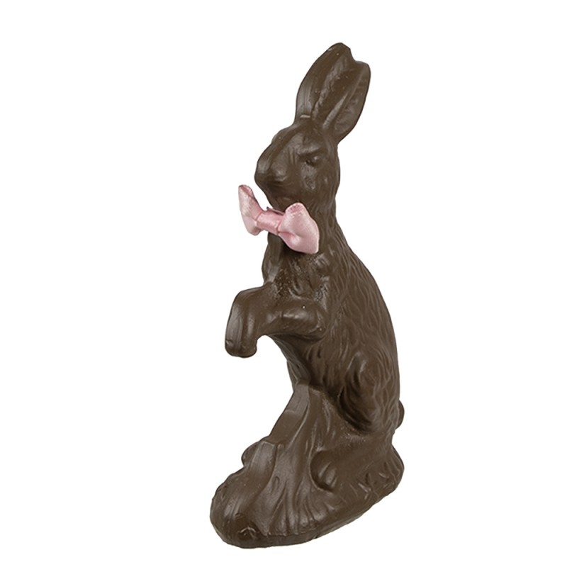 Clayre & Eef Figurine décorative Lapin 13 cm Marron Plastique
