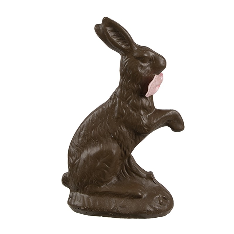Clayre & Eef Figurine décorative Lapin 13 cm Marron Plastique