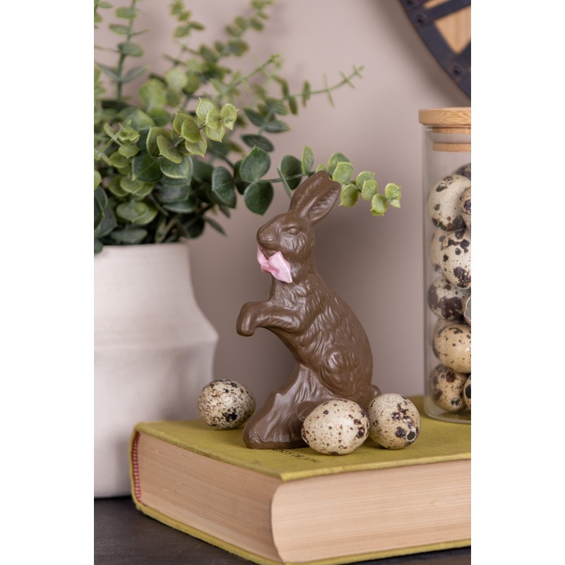 Clayre & Eef Figurine décorative Lapin 13 cm Marron Plastique