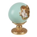 Clayre & Eef Statuetta decorativa Uovo 17x13x19 cm Blu Plastica