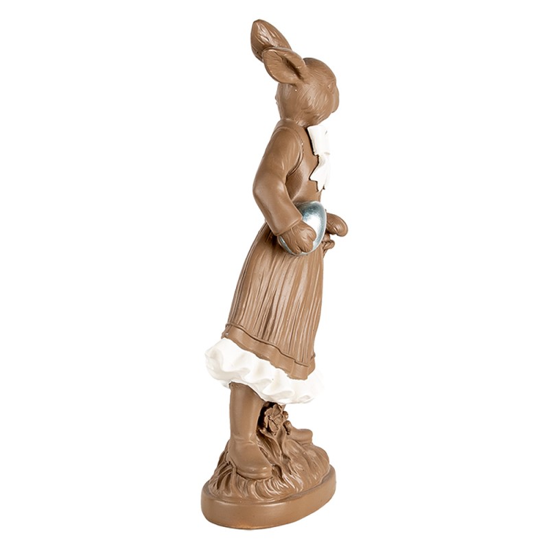 Clayre & Eef Decoratie Beeld Konijn 39 cm Bruin Kunststof