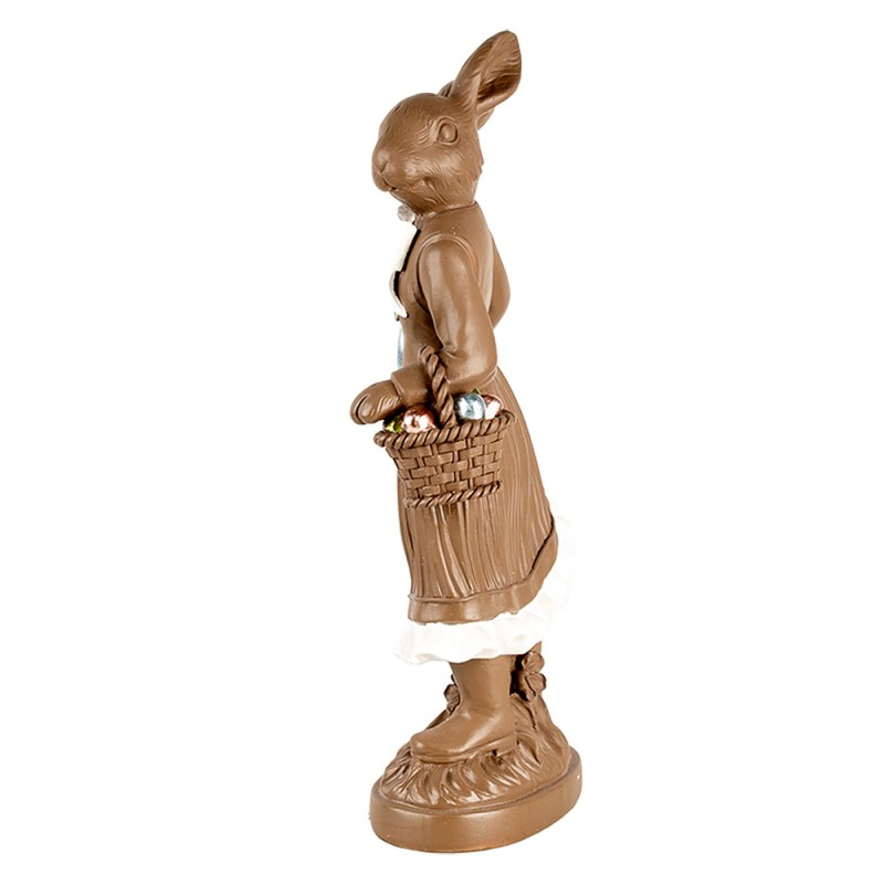 Clayre & Eef Decoratie Beeld Konijn 39 cm Bruin Kunststof