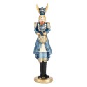 Clayre & Eef Decorative Figurine Rabbit 18 cm Beige Blue Plastic