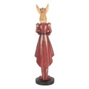 Clayre & Eef Decorative Figurine Rabbit 48 cm Beige Red Plastic