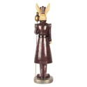 Clayre & Eef Figurine décorative Lapin 47 cm Beige Rouge Plastique