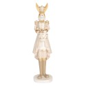 Clayre & Eef Decoratie Beeld Konijn 47 cm Beige Goudkleurig Kunststof