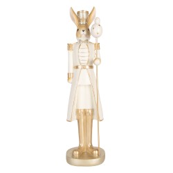 Clayre & Eef Statuetta decorativa Coniglio 47 cm Beige Color oro Plastica