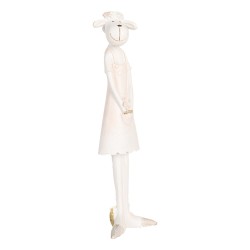 Clayre & Eef Decorative Figurine Sheep 6x4x17 cm White Plastic