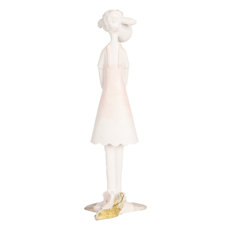 Clayre & Eef Decorative Figurine Sheep 6x4x17 cm White Plastic