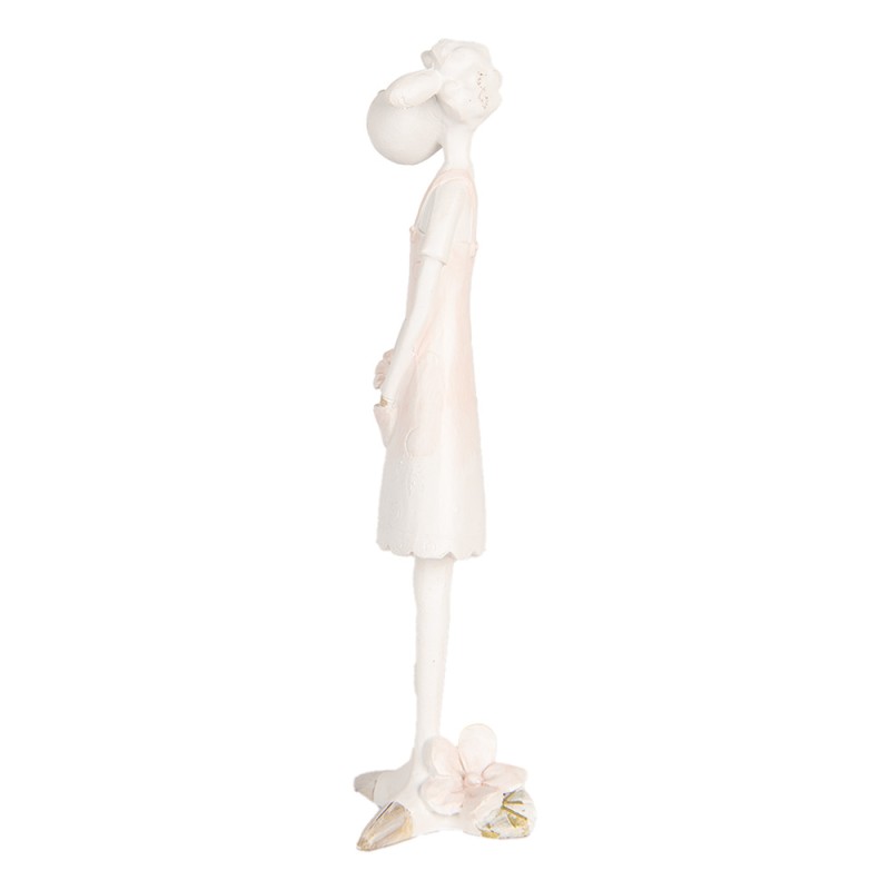 Clayre & Eef Decorative Figurine Sheep 6x4x17 cm White Plastic