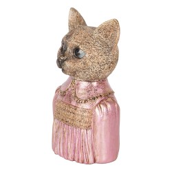 Clayre & Eef Dekorationsfigur Katze 14x11x23 cm Braun Kunststoff