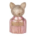 Clayre & Eef Decorative Figurine Cat 14x11x23 cm Brown Plastic