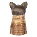 Clayre & Eef Dekorationsfigur Katze 14x12x23 cm Braun Kunststoff