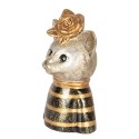 Clayre & Eef Decorative Figurine Cat 11x9x18 cm Gold colored Brown Plastic