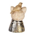 Clayre & Eef Figurine décorative Chat 11x9x18 cm Blanc Noir Plastique