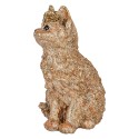 Clayre & Eef Statuetta decorativa Gatto  16x14x25 cm Beige Plastica