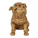 Clayre & Eef Statuetta decorativa Cane 29x17x29 cm Color oro Plastica
