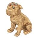 Clayre & Eef Statuetta decorativa Cane 29x17x29 cm Color oro Plastica