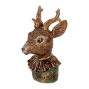 Clayre & Eef Statuetta decorativa Cervo 13x11x22 cm Marrone Plastica
