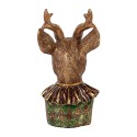 Clayre & Eef Statuetta decorativa Cervo 13x11x22 cm Marrone Plastica