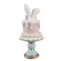 Clayre & Eef Dekorationsfigur Kuchen Ø 9x19 cm Rosa Kunststoff