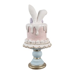 Clayre & Eef Dekorationsfigur Kuchen Ø 9x19 cm Rosa Kunststoff
