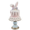 Clayre & Eef Dekorationsfigur Kuchen Ø 9x19 cm Rosa Kunststoff