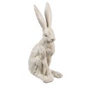 Clayre & Eef Statuetta decorativa Coniglio 8x5x13 cm Bianco Plastica