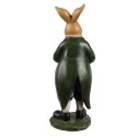 Clayre & Eef Figurine décorative Lapin 20 cm Marron Vert Plastique
