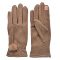 Clayre & Eef Winterhandschuhe 9x23 cm Braun Polyester