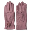 Clayre & Eef Winterhandschuhe 9x23 cm Violett Polyester
