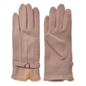 Clayre & Eef Winterhandschuhe 9x23 cm Rosa Polyester