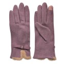 Clayre & Eef Guanti invernali 9x23 cm Viola Poliestere