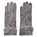 Clayre & Eef Gants d'hiver 9x23 cm Gris Polyester
