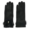Clayre & Eef Gants d'hiver 9x23 cm Noir Polyester
