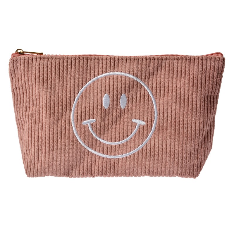 Clayre & Eef Damenkulturtasche 20x5x12 cm Rosa Synthetisch Smile