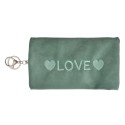 Clayre & Eef Toilettas Dames 19x11 cm Groen Synthetisch Hartjes