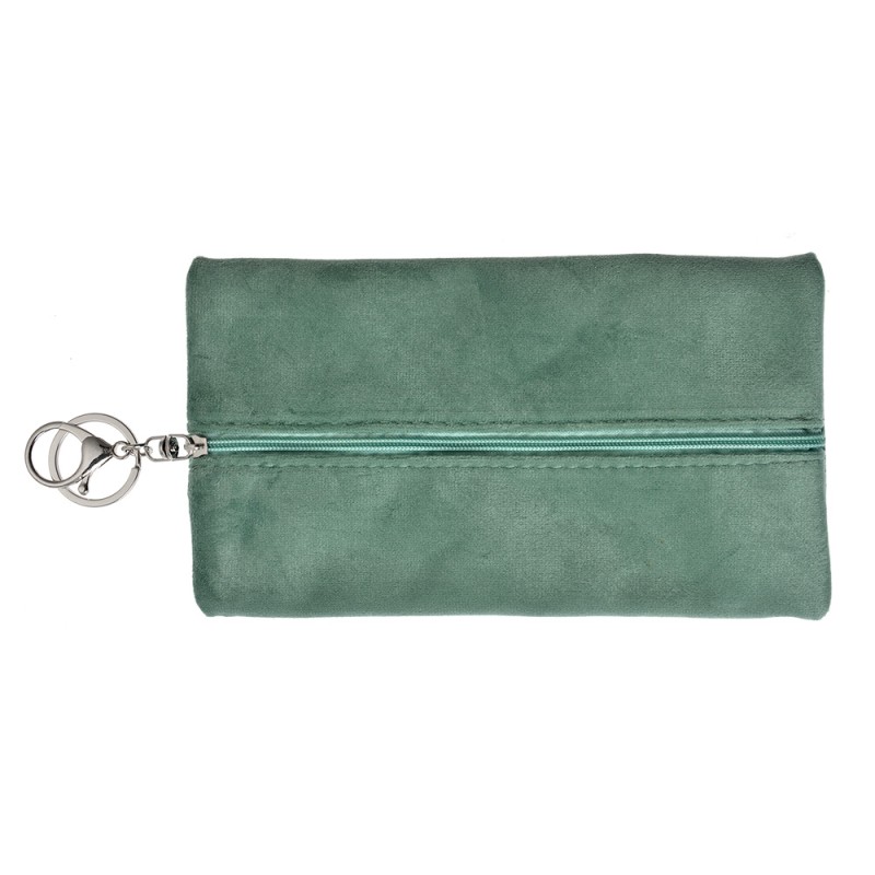 Clayre & Eef Toilettas Dames 19x11 cm Groen Synthetisch Hartjes