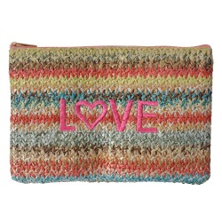 Clayre & Eef Pochette da donna 20x13 cm Multicolore Sintetico