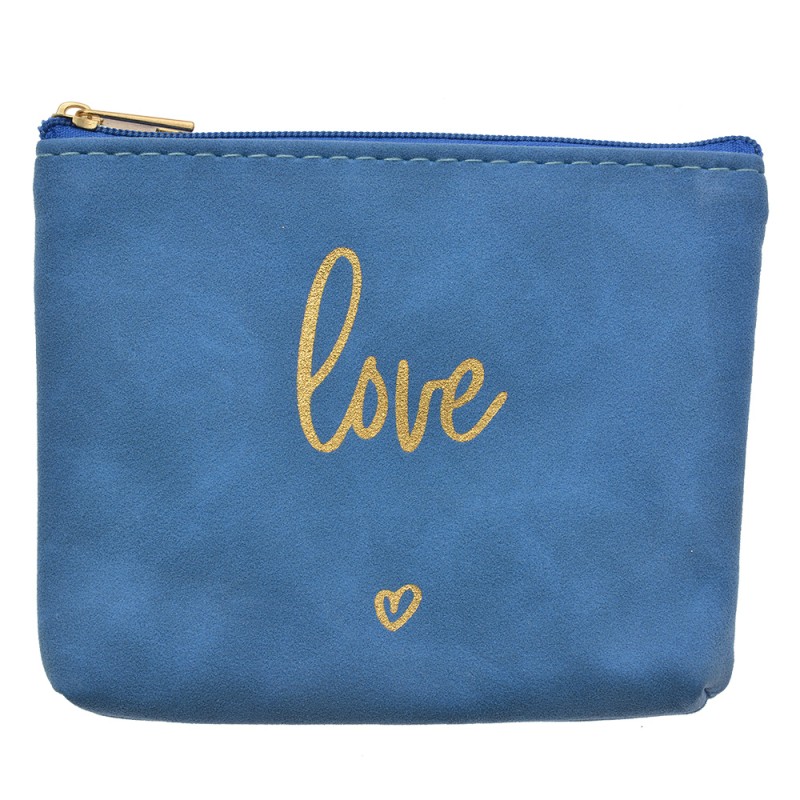 Clayre & Eef Ladies' Toiletry Bag 13x1x10 cm Blue Synthetic